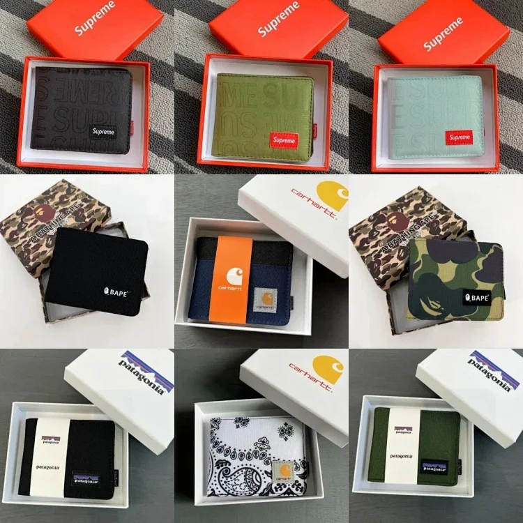  Supreme, BAPE, Carhartt, Patagonia Wallets [35 styles]