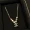 Chanel CC Logo Crystal Pendant Necklace