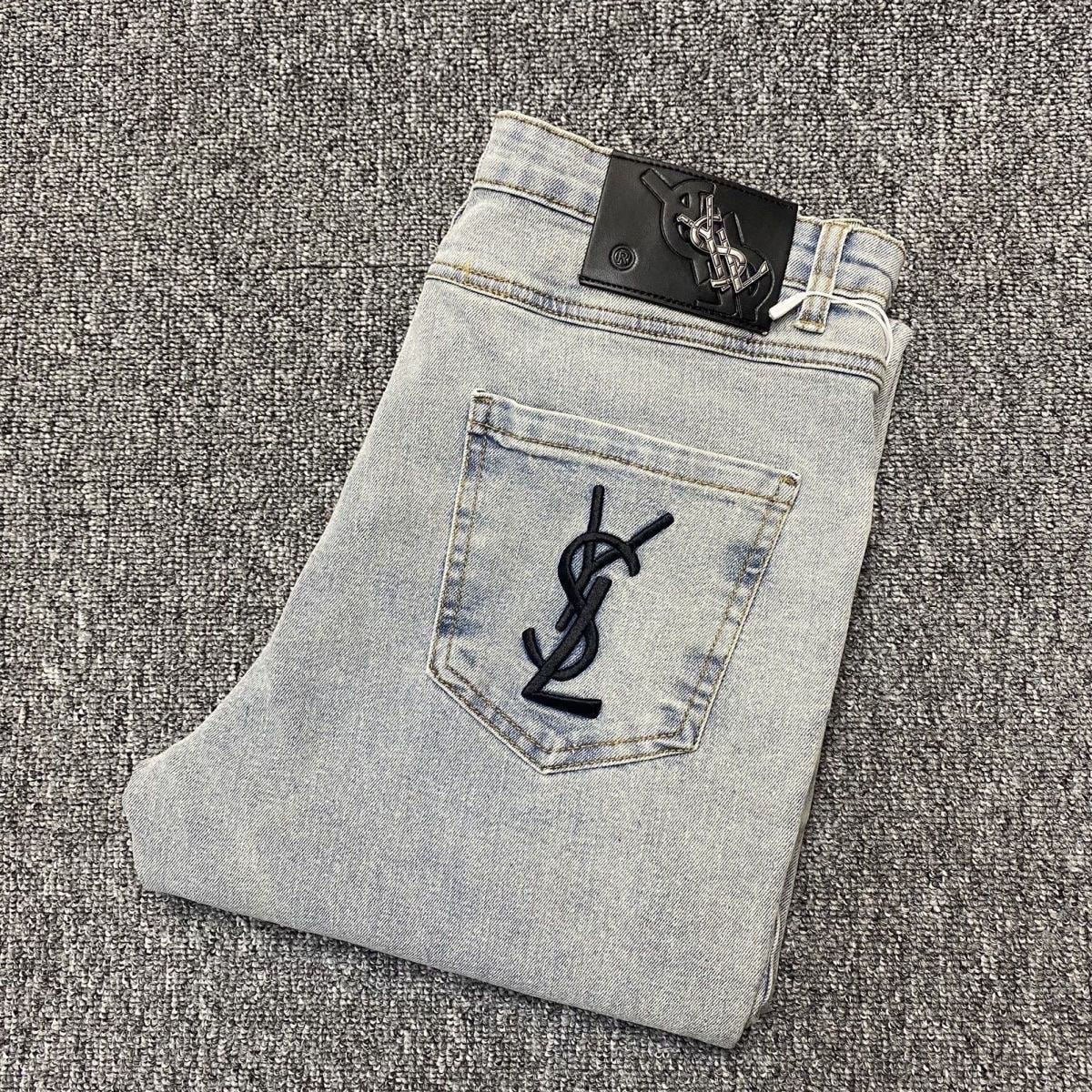 Yves Saint Laurent Monogram Denim Jeans