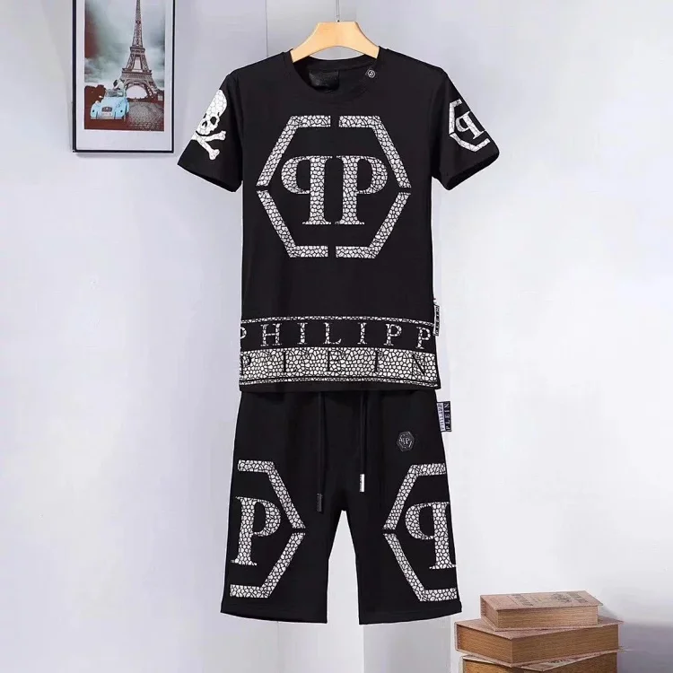 Philipp Plein Hexagon Logo T-Shirt/Shorts Set [25 styles]