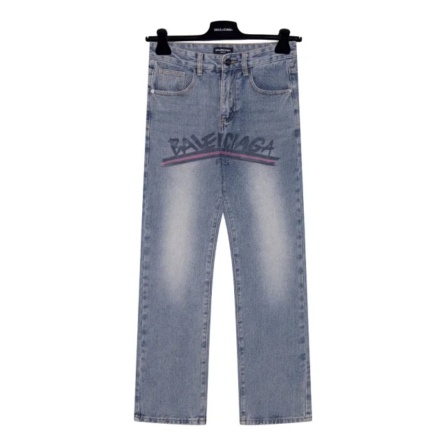  Balenciaga Logo Print Jeans [7 styles]