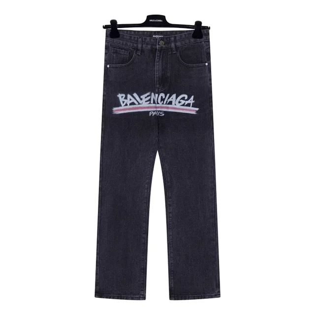  Balenciaga Logo Print Jeans [7 styles]