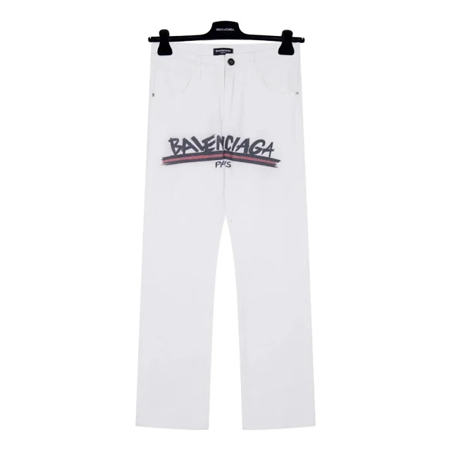  Balenciaga Logo Print Jeans [7 styles]