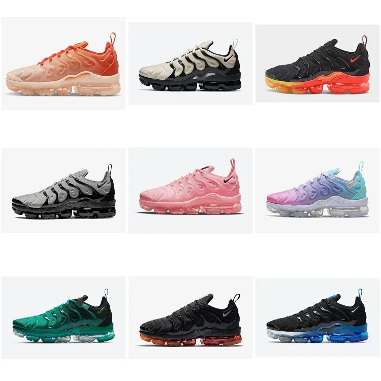  Nike Air VaporMax Plus Retro Casual Comfort Fabric Low-Top Running Shoes [40 styles]