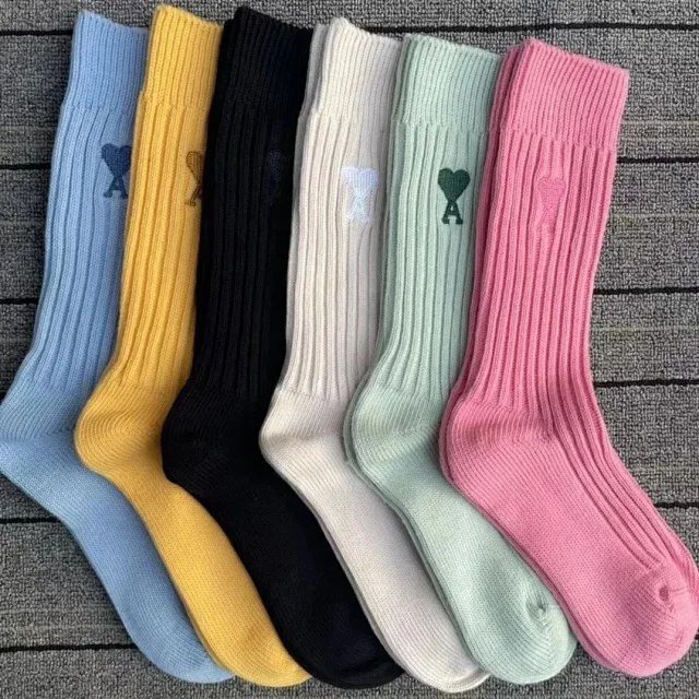 ami alexandre mattioni Heart Letter Ribbed High Socks [29 styles]