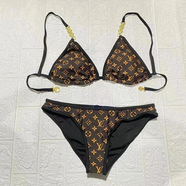 LV Monogram, Gucci GG Supreme, Fendi FF, Dior Oblique, Chanel Camellia Bikini Sets [40 styles]