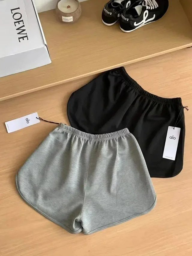 ALO Letter Elastic Waist Casual Sports Fitness Shorts [2 styles]