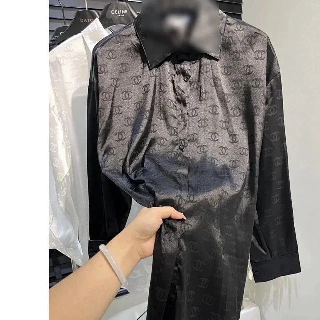 Chanel CC Logo Silk Shirt