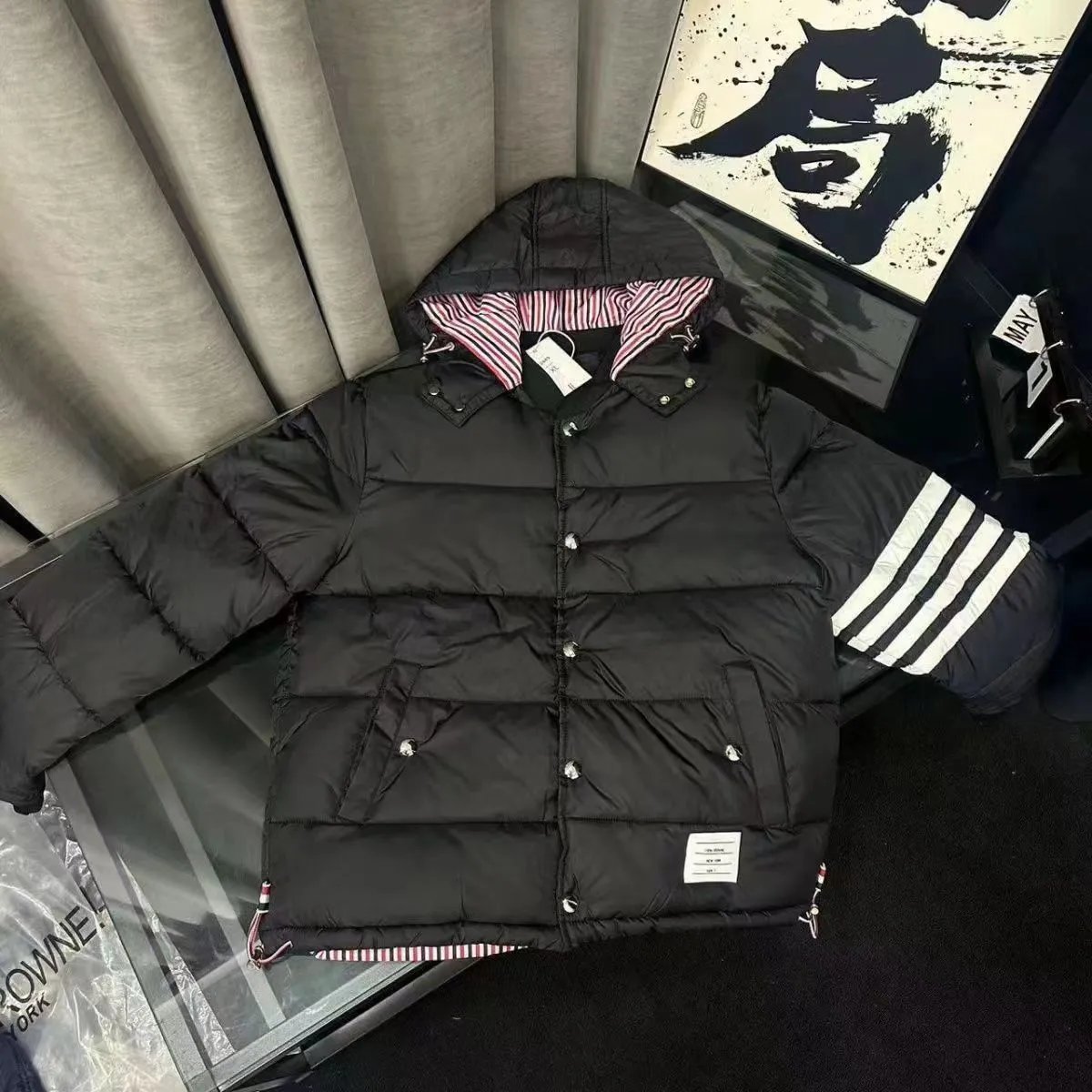 Thom Browne 4-Bar Hooded Puffer Jacket [3 styles]