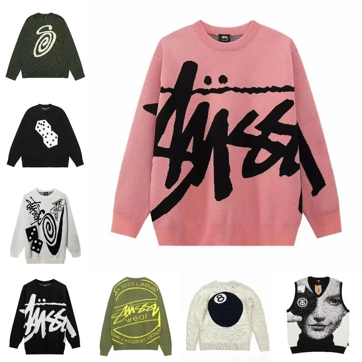 Stussy Stock Script Sweater [15 styles]
