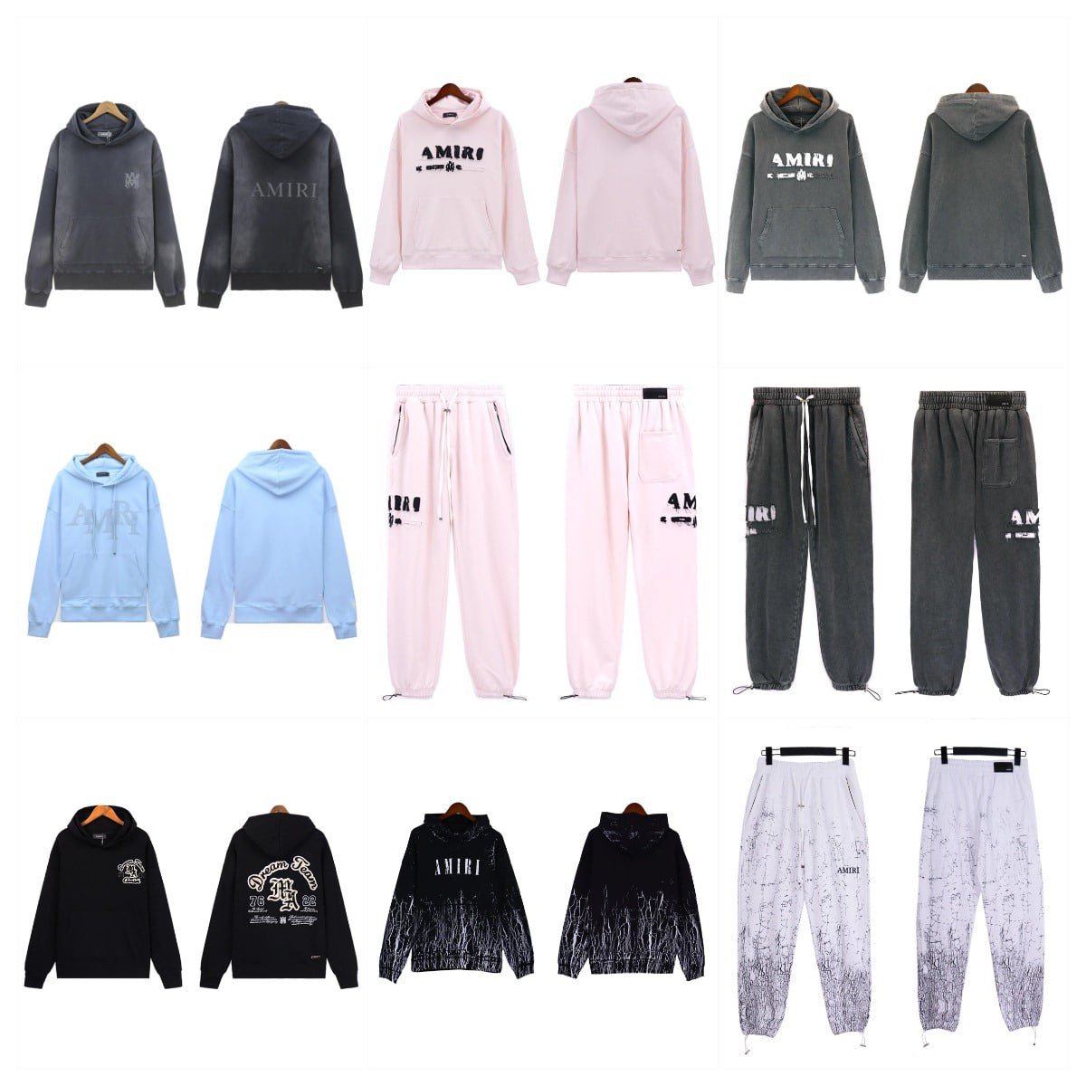 AMIRI Hoodies & Trousers Set [40 styles]