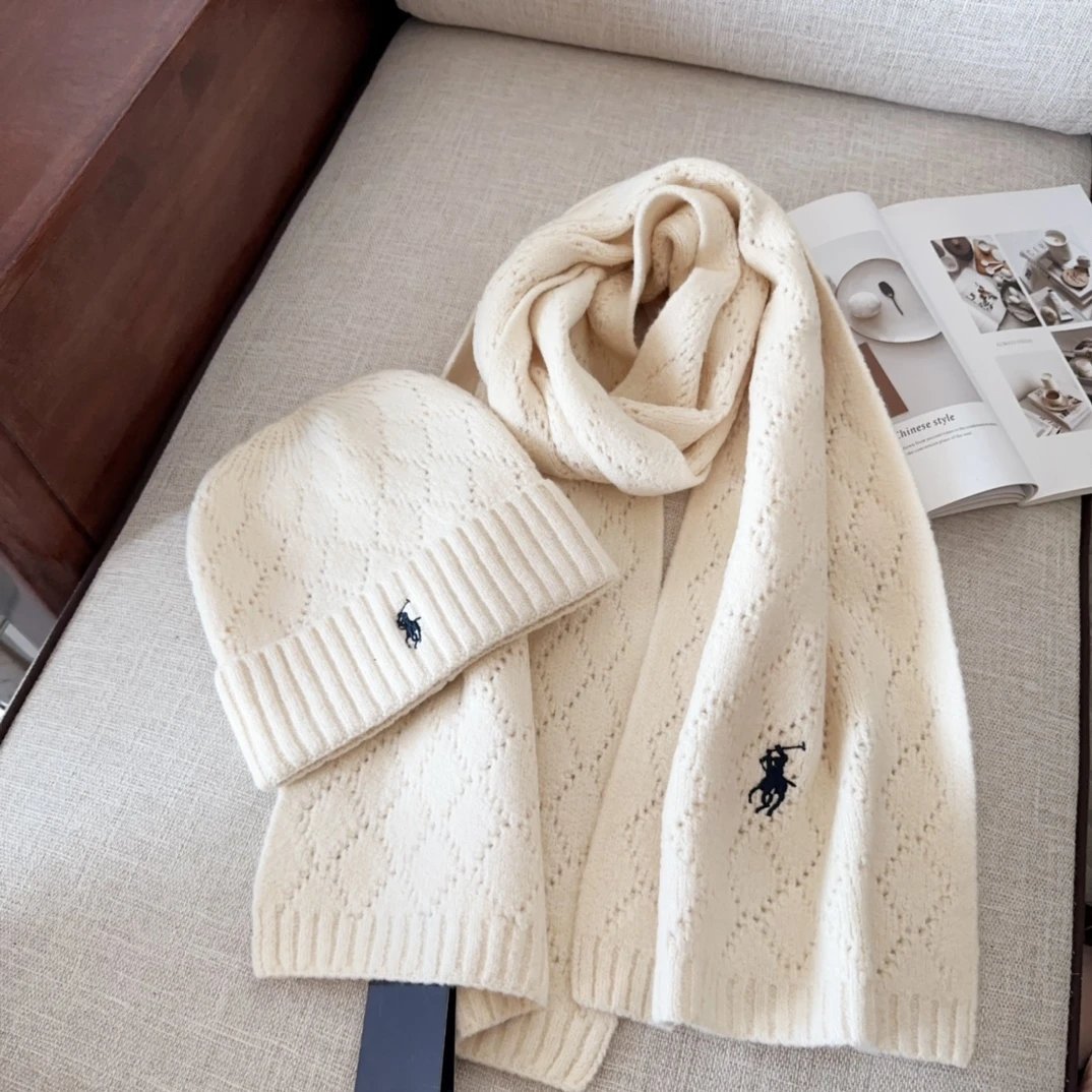 Polo Ralph Lauren Cable Knit Scarf & Beanie Set [38 styles]