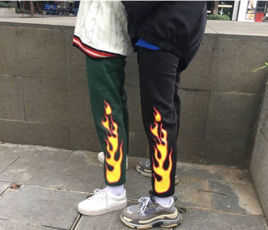 Flame Print Joggers
