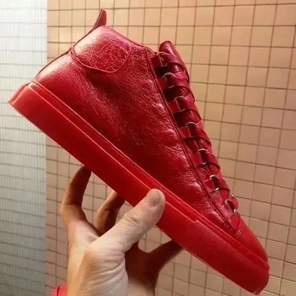 balenciaga arena shoes leather black