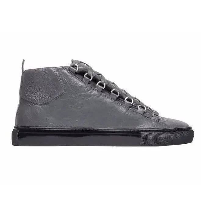 balenciaga arena shoes leather black