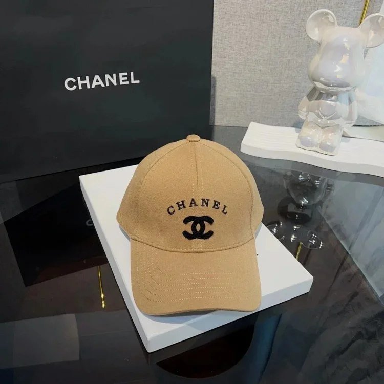 Chanel Summer double C embroidered letters Baita hard top face-showing small duckbill cap（40 styles