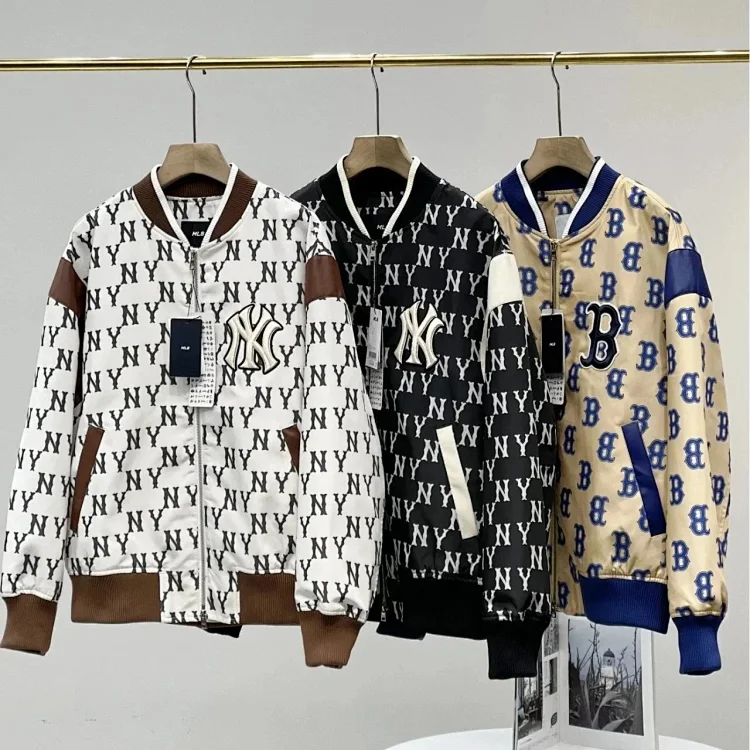 Spring and autumn new windbreaker baseball uniform retro coat men's and women's jacket embroidered fishing suit